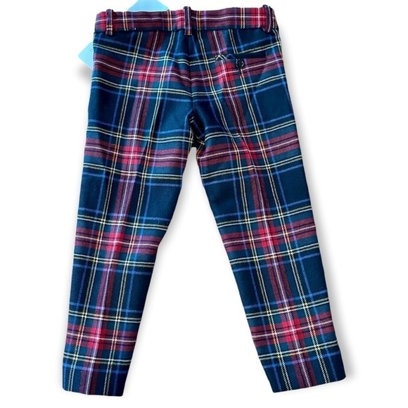 Gucci Kids Unisex Red Tartan Plaid Wool Pants Size 36 Months 3Y NWT - Picture 4 of 8